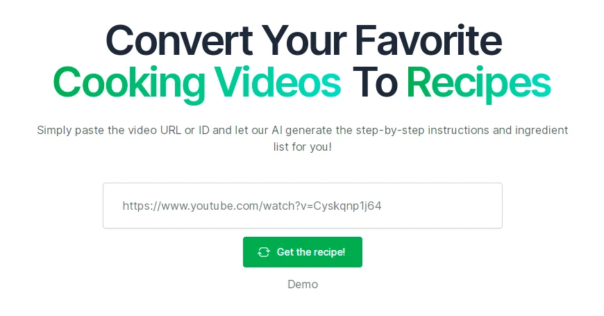 Video2Recipe