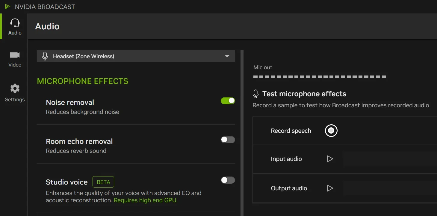 NVIDIA Studio Voice