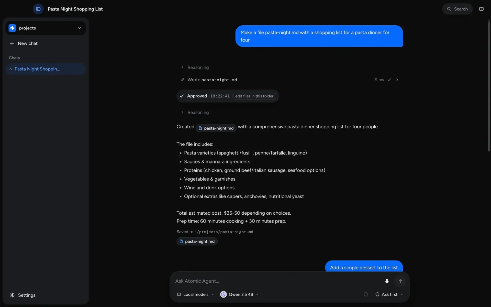 Atomic Agent — локальный ИИ-агент для компьютера