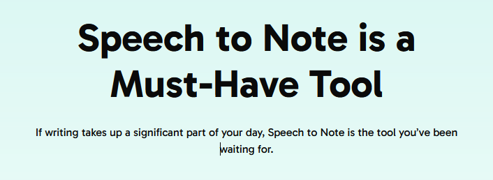 Speech To Note